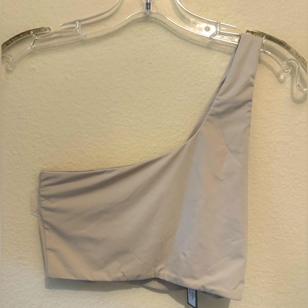 Myra swim one shoulder ivory bikini in size Small New With Tags and bag